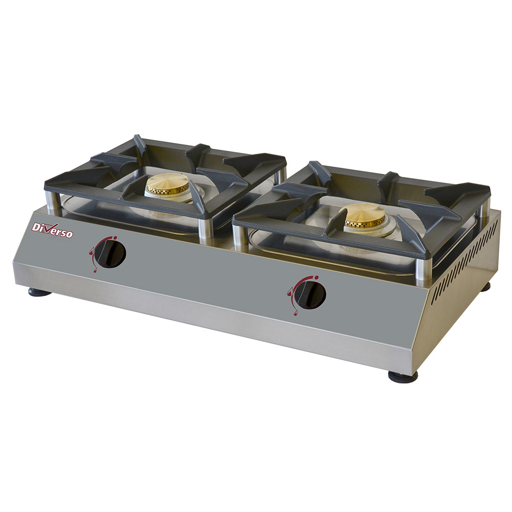 Cuisinière à gaz de table à 2 brûleurs de 5 kW DIVERSO WR-RTD/2G