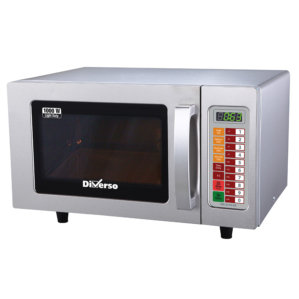 Micro-ondes en acier inoxydable, 1000 W (25 L), numérique DIVERSO WR-2510-DE