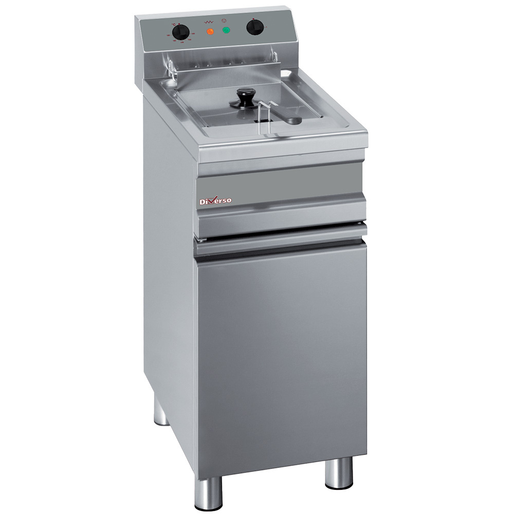 Friteuse électrique à cuve unique de 14 litres sur pied DIVERSO WR-EF14-E1