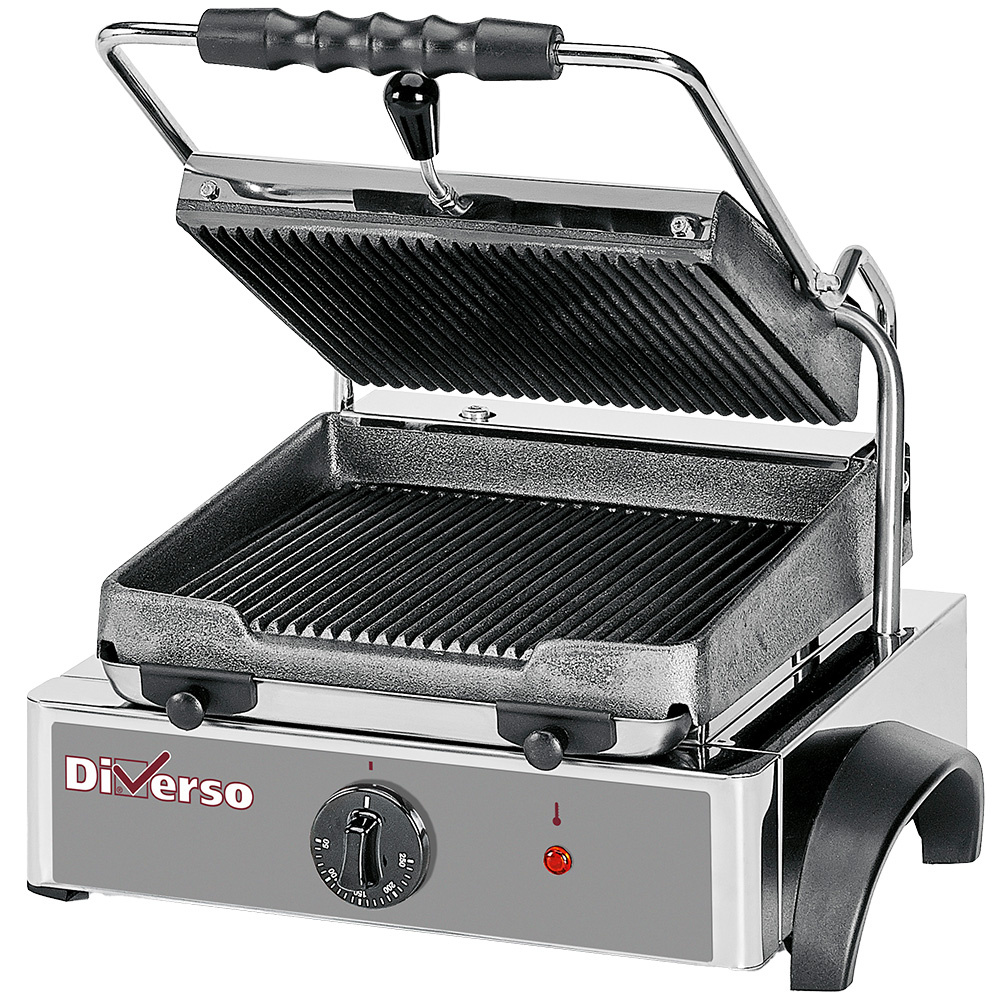 grill à panini électrique, assiettes côtelées DIVERSO WR-GR42-33