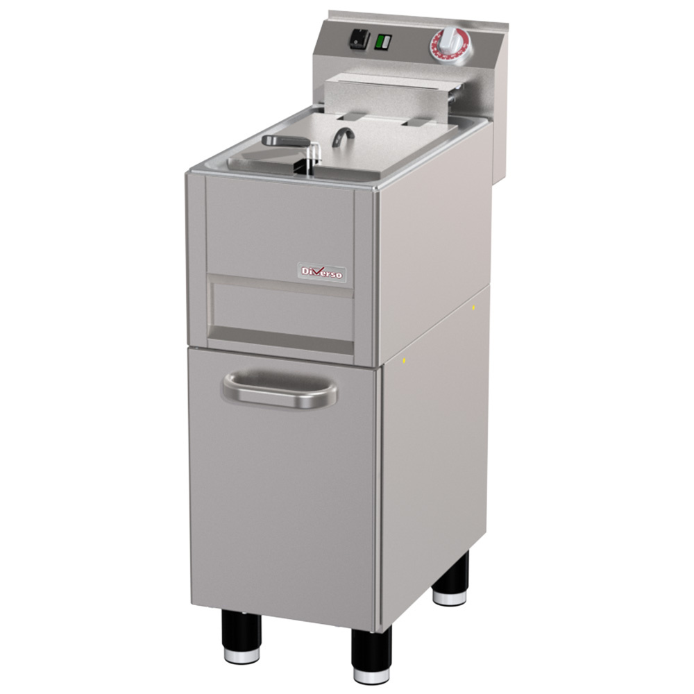 Friteuse électrique de 13 litres sur pied, avec égouttoir DIVERSO WR-EF13-28
