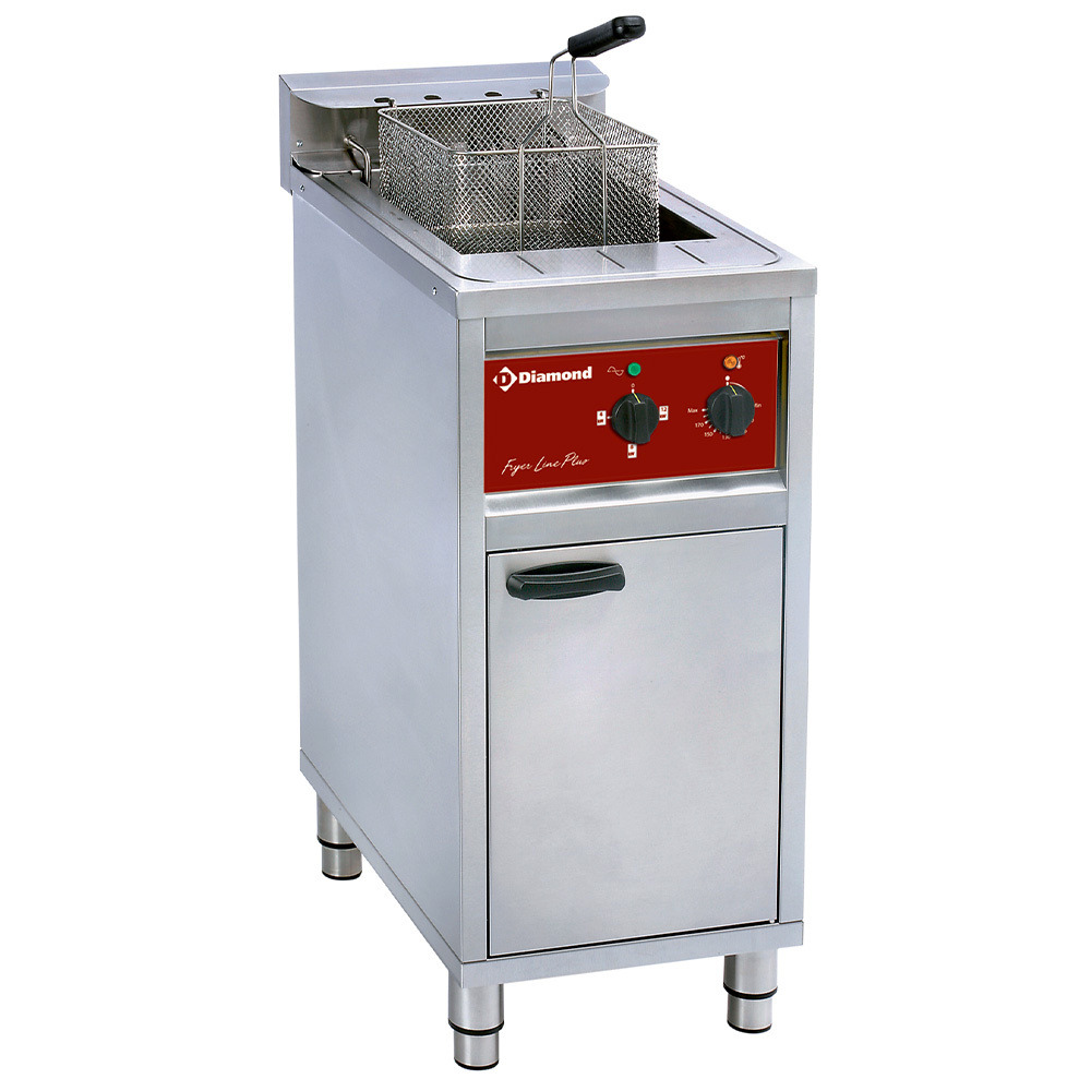 Friteuse électrique 16 litres sur châssis 4-8-12 kW DIAMOND FSM-16E/N