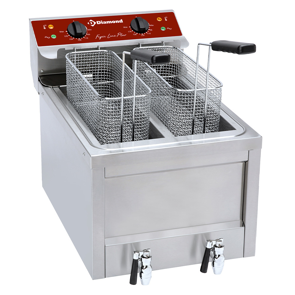 Friteuse électrique 2 x 8 litres - HAUT DIAMOND FSM-2V5ET/S