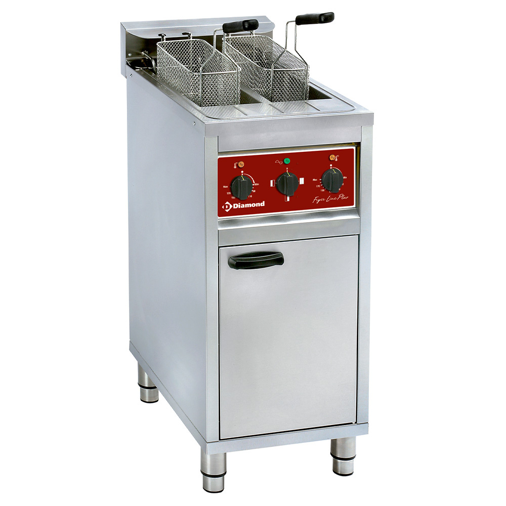 Friteuse électrique 2 x 10 litres sur châssis DIAMOND FSM-2V6E/N