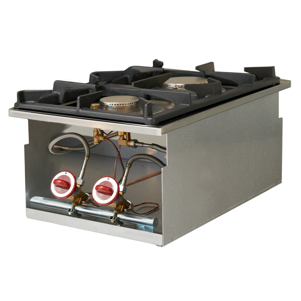 Cuisinière à gaz 2 brûleurs à feu vif, encastrable DIAMOND GDI/2F4