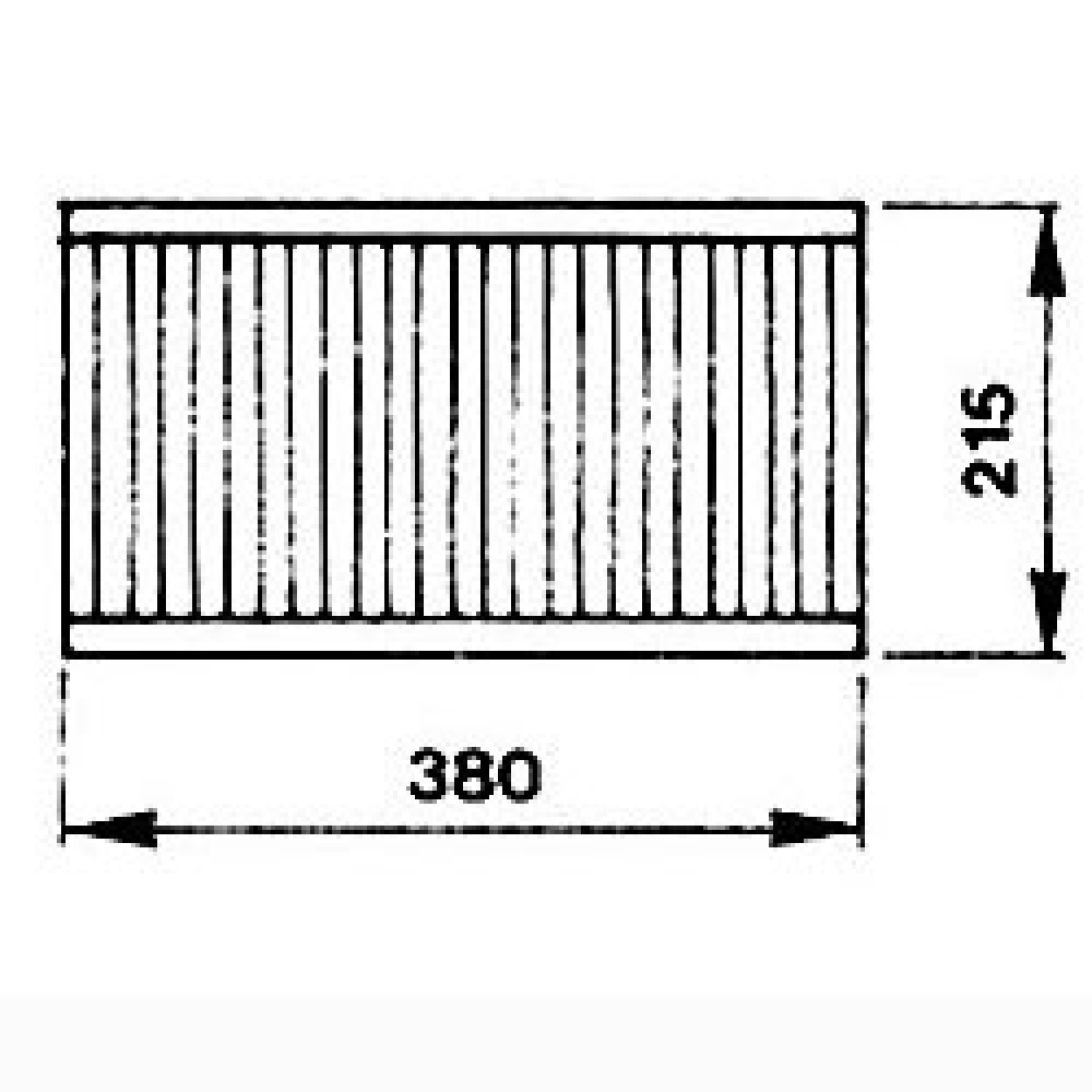 1/2 grille de cuisson, dimensions 380x215 mm DIAMOND GTL35