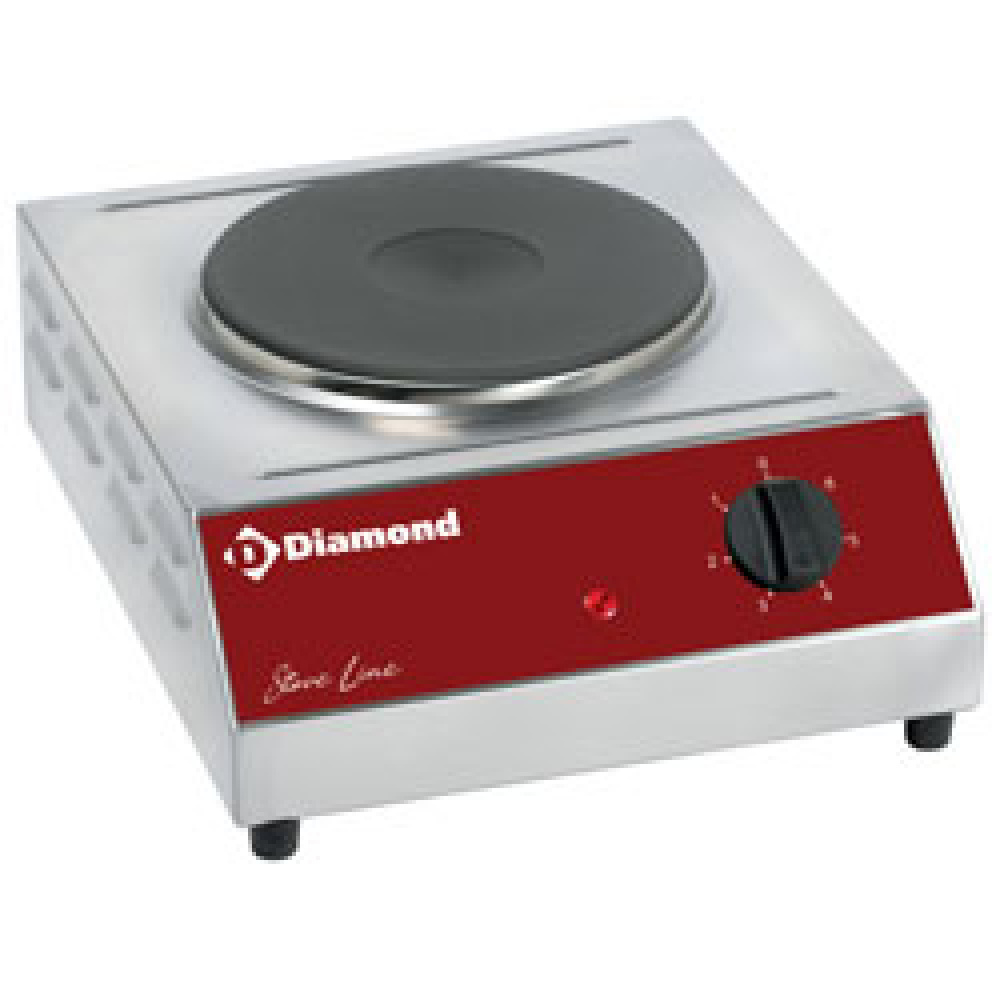 Plaque de cuisson électrique de table, 1 assiette DIAMOND PLAQ/1E-N