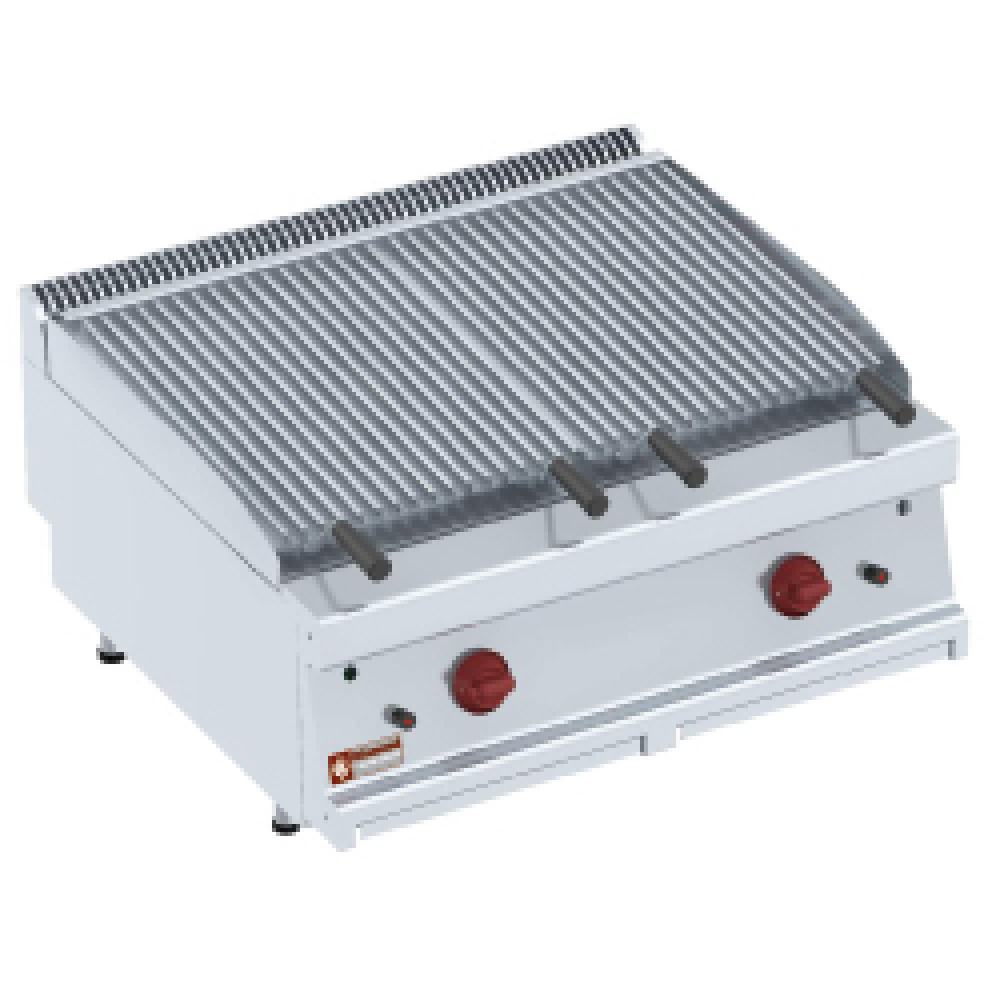 Gril à pierre de lave - module 1/1, gril de cuisson en « Z » DIAMOND PLX87-MF