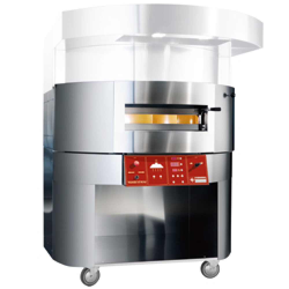 Four à pizza électrique rotatif, Ø 1400 mm, plateau sur roulettes DIAMOND RED10/35