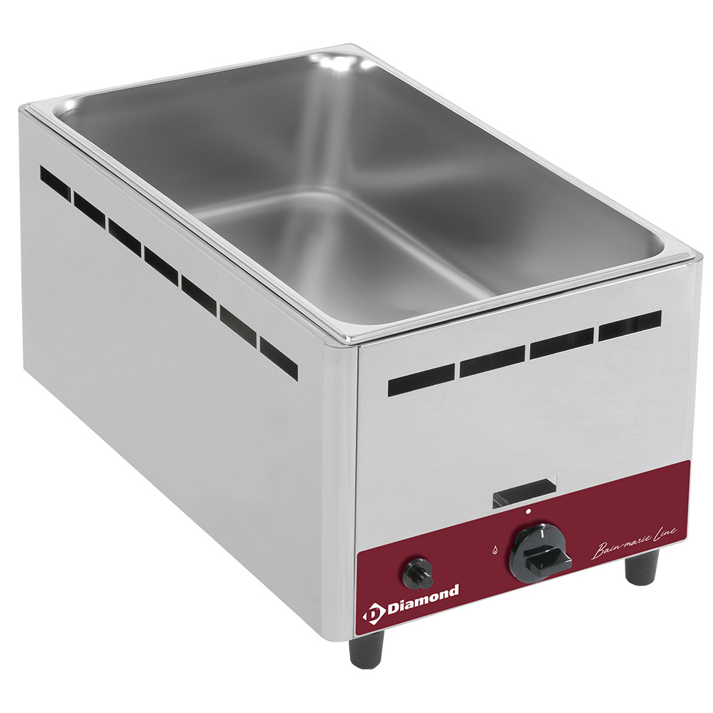 Bain-marie à gaz de table GN 1/1 - 150 mm DIAMOND BMG-1/1