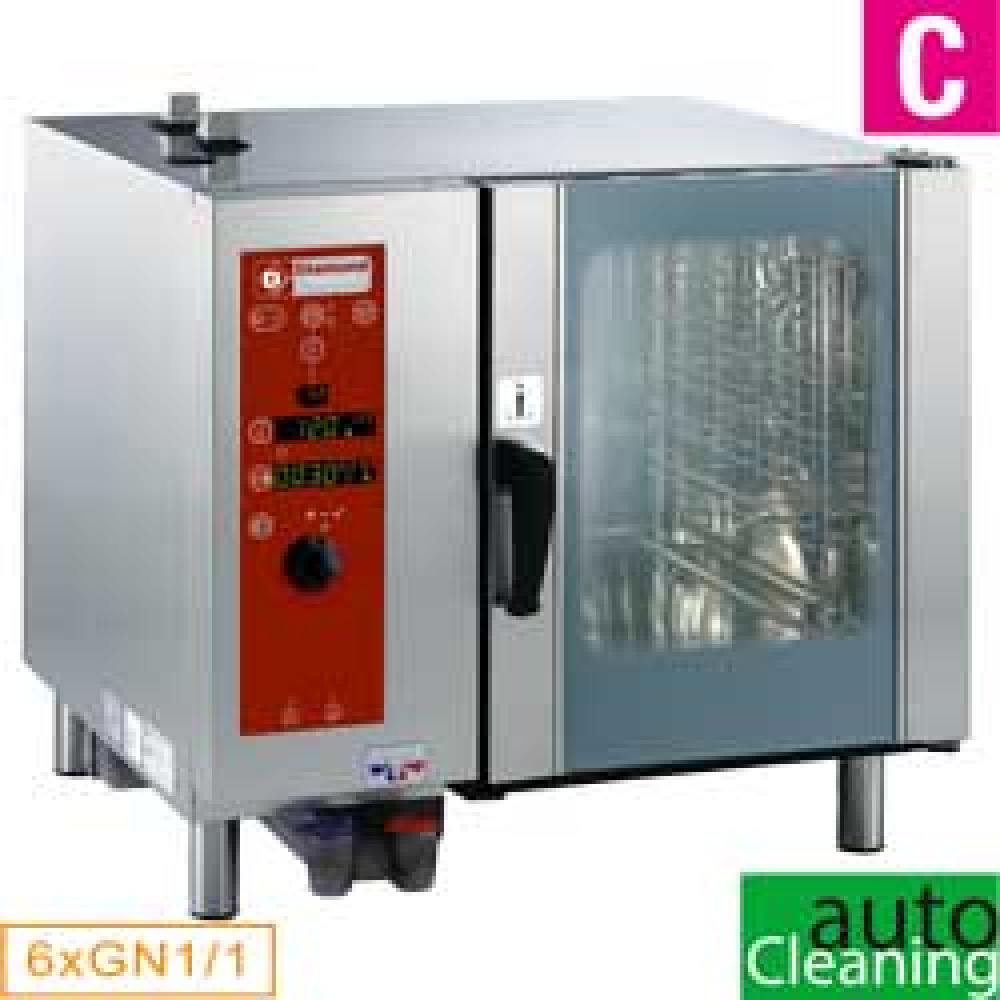 Four à gaz avec cuisson vapeur directe et convection, 6x GN 1/1+Nettoyage DIAMOND SDG/6-CL