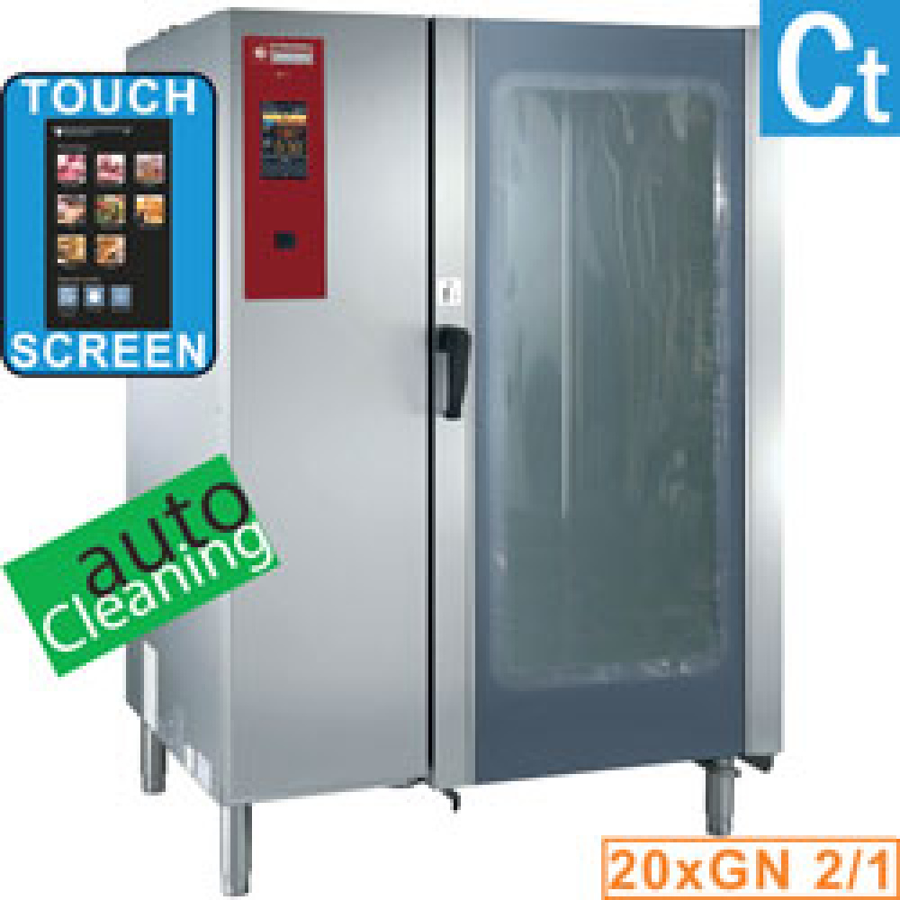 Four à gaz « TOUCH » chaudière vapeur et convection 20xGN2/1+ Nettoyage DIAMOND SDGT/22-CL