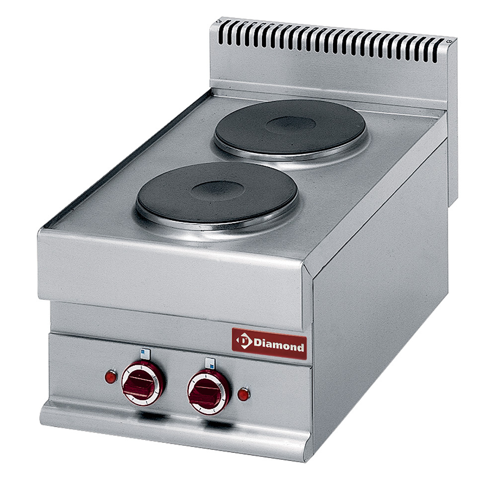 Cuisinière électrique 2 plaques de cuisson rondes -Dessus- DIAMOND E65/2P4T