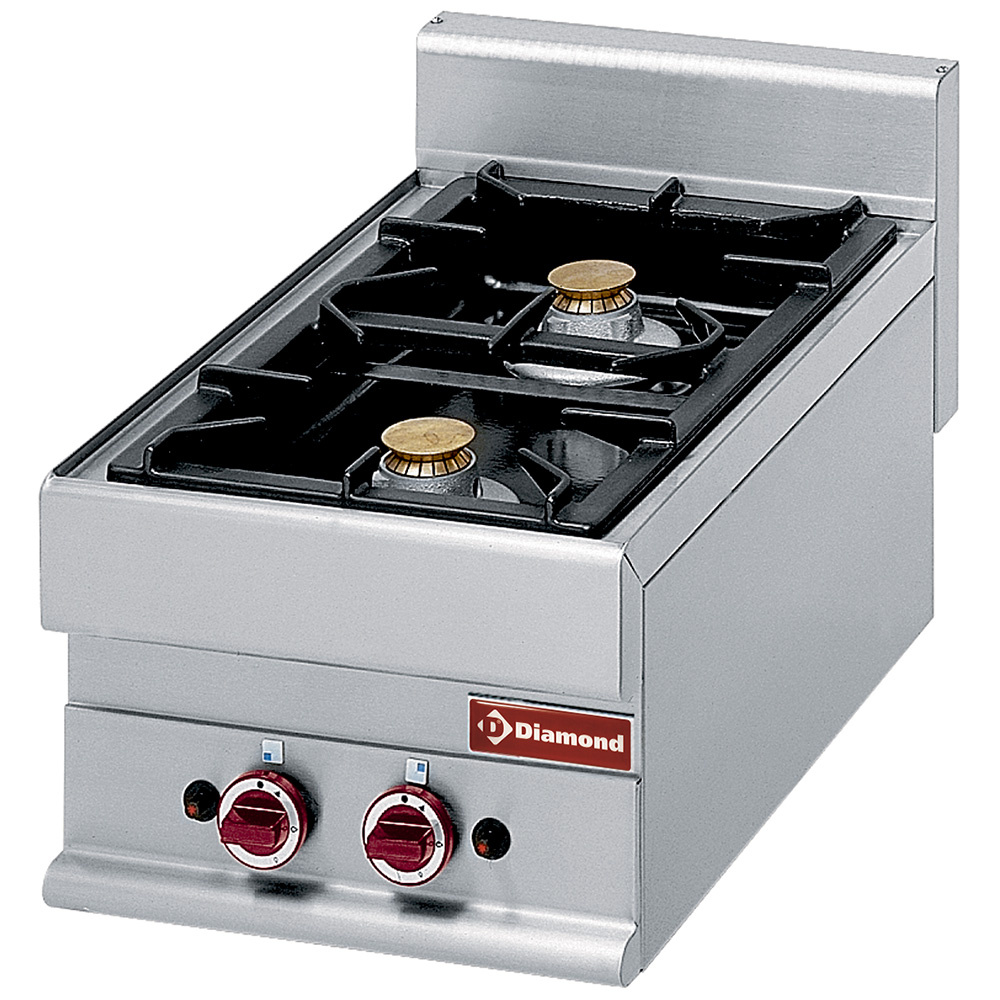 Cuisinière à gaz 2 brûleurs -Plateau- DIAMOND G65/2F4T