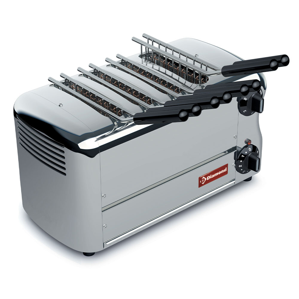 Grille-pain électrique (croque-monsieur), 4 pinces - Acier inoxydable, DIAMOND D4CM-X