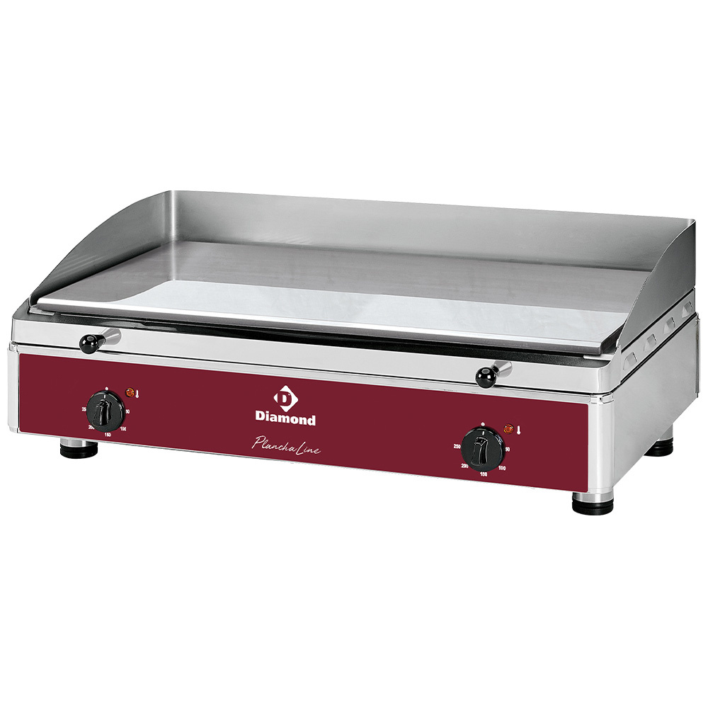 Surface de cuisson électrique lisse, chromée DIAMOND PLANCHA/3ELCR-N