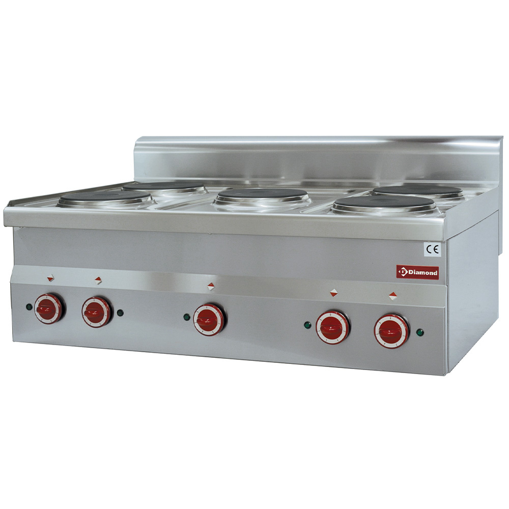 Cuisinière électrique 5 feux -Plateau- DIAMOND E60/5P9T