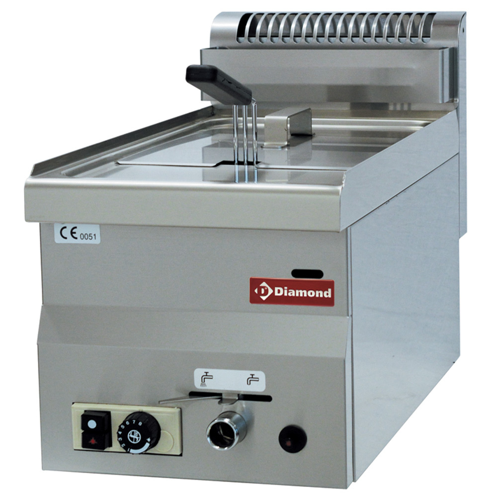 Friteuse à gaz, 1 cuve de 8 litres -Haut- DIAMOND G60/F8-3T