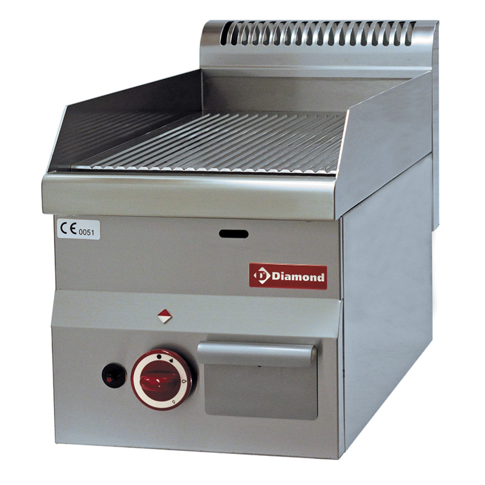 Plaque de cuisson à gaz nervurée -Haut- DIAMOND G60/PR3T