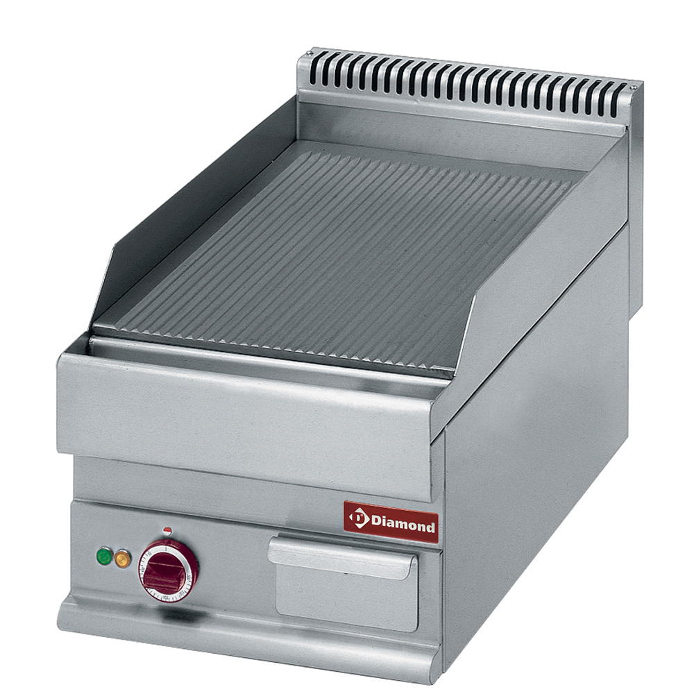 Plaque de cuisson électrique nervurée -dessus- « Alpha 650 » DIAMOND E65/PR4T-230V/3-