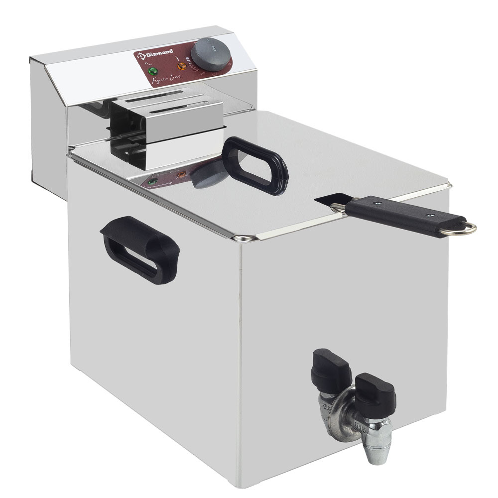 Friteuse électrique de table 8 litres + robinet DIAMOND EF81-KN