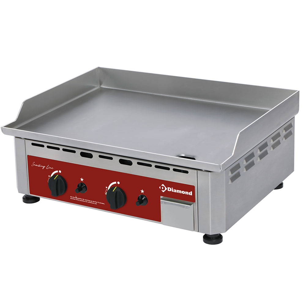 Plaque de cuisson à gaz double, surface en acier inoxydable DIAMOND FTG-60/XC