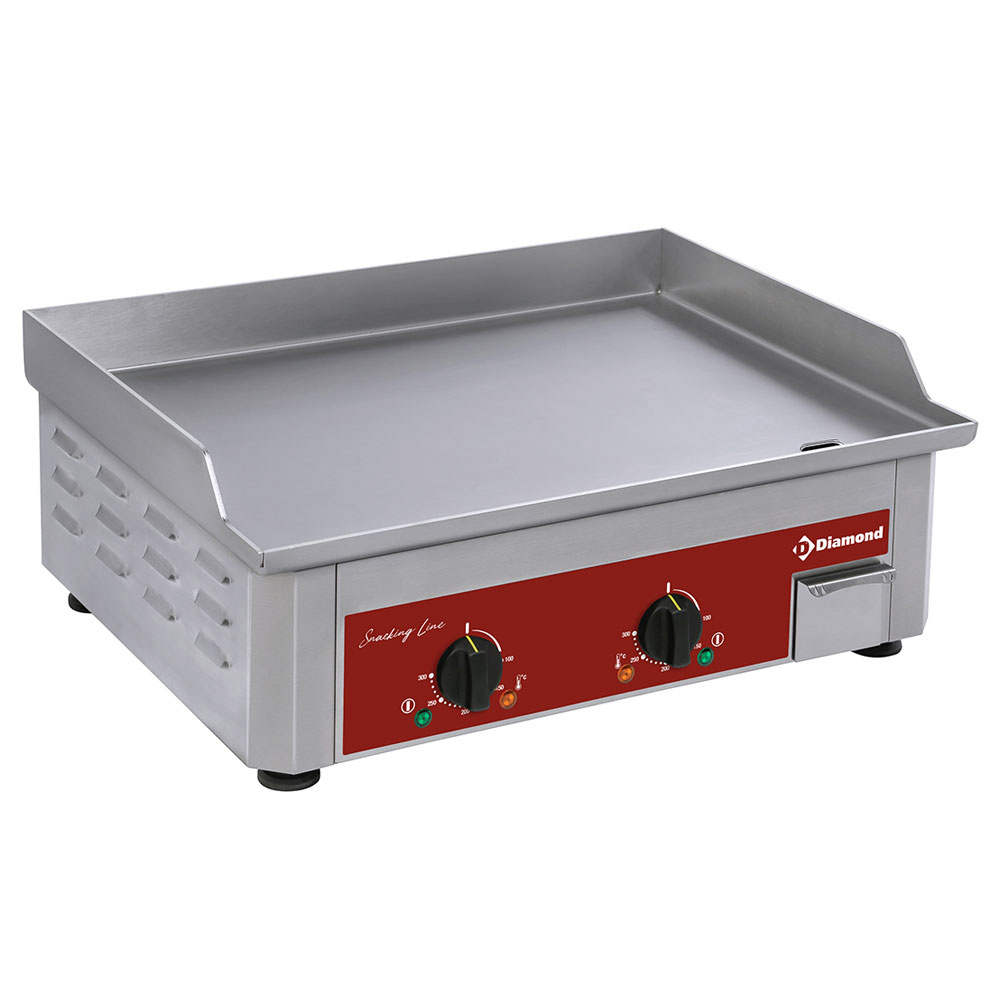 Plaque de cuisson électrique double, surface en acier inoxydable DIAMOND FTE-60/XC