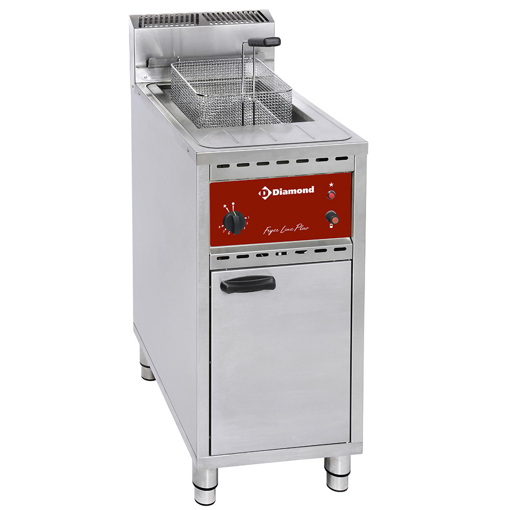 Friteuse à gaz 1 réservoir 16 litres - sur placard DIAMOND FSM-16G/C