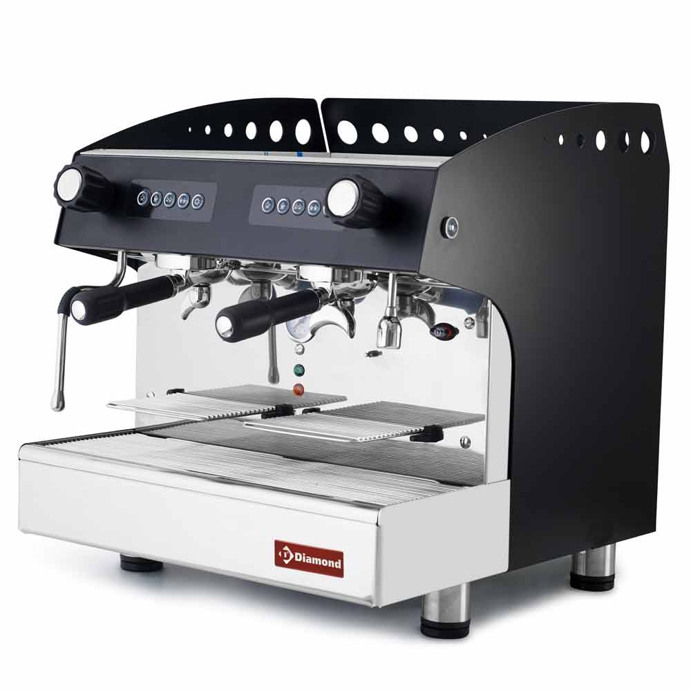 Machine à café expresso automatique 2 groupes - NOIRE DIAMOND COMPACT/2EB