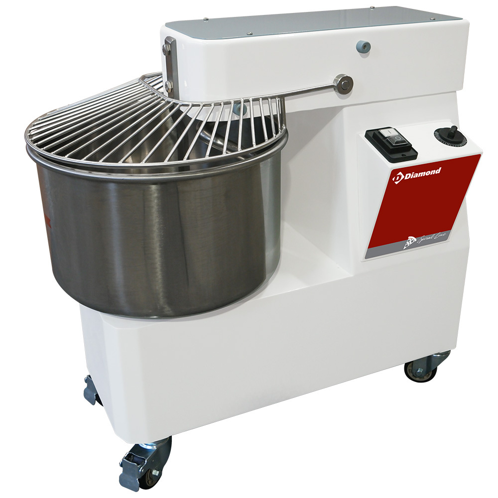 Pétrisseur à spirale 33 litres, minuterie, sur roues DIAMOND NT33/M1-Y