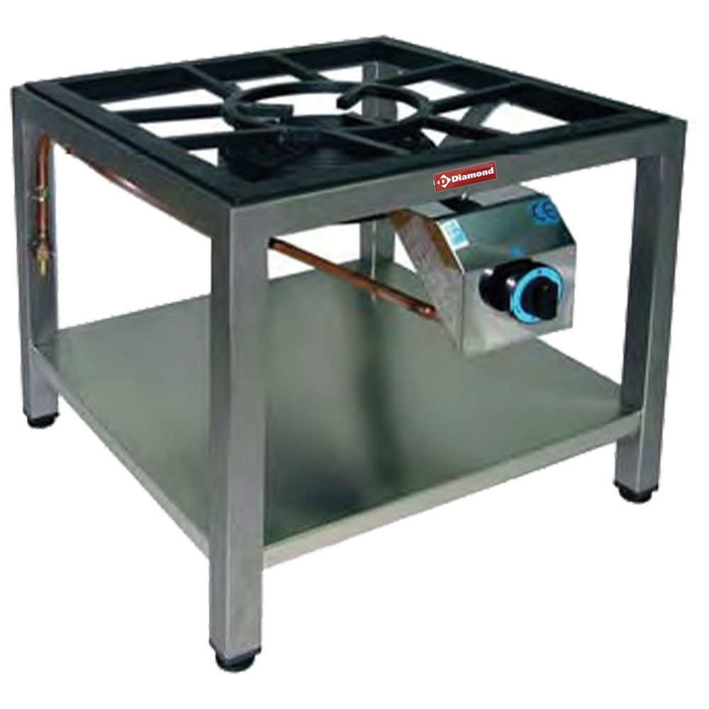 Cuisinière à gaz pour paella, diam, 250 sur support (10 kW) DIAMOND BPG/10-SP