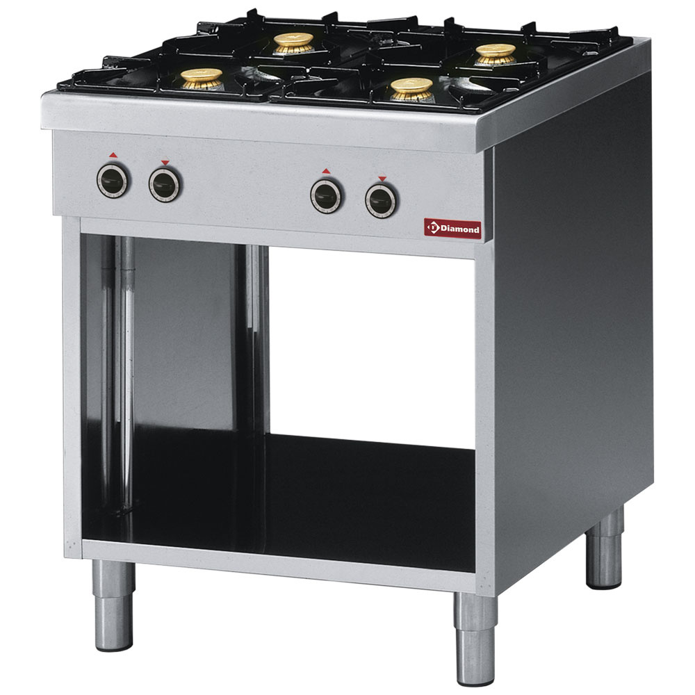 Cuisinière à 4 brûleurs, sur placard ouvert DIAMOND G65/4BP7-EN