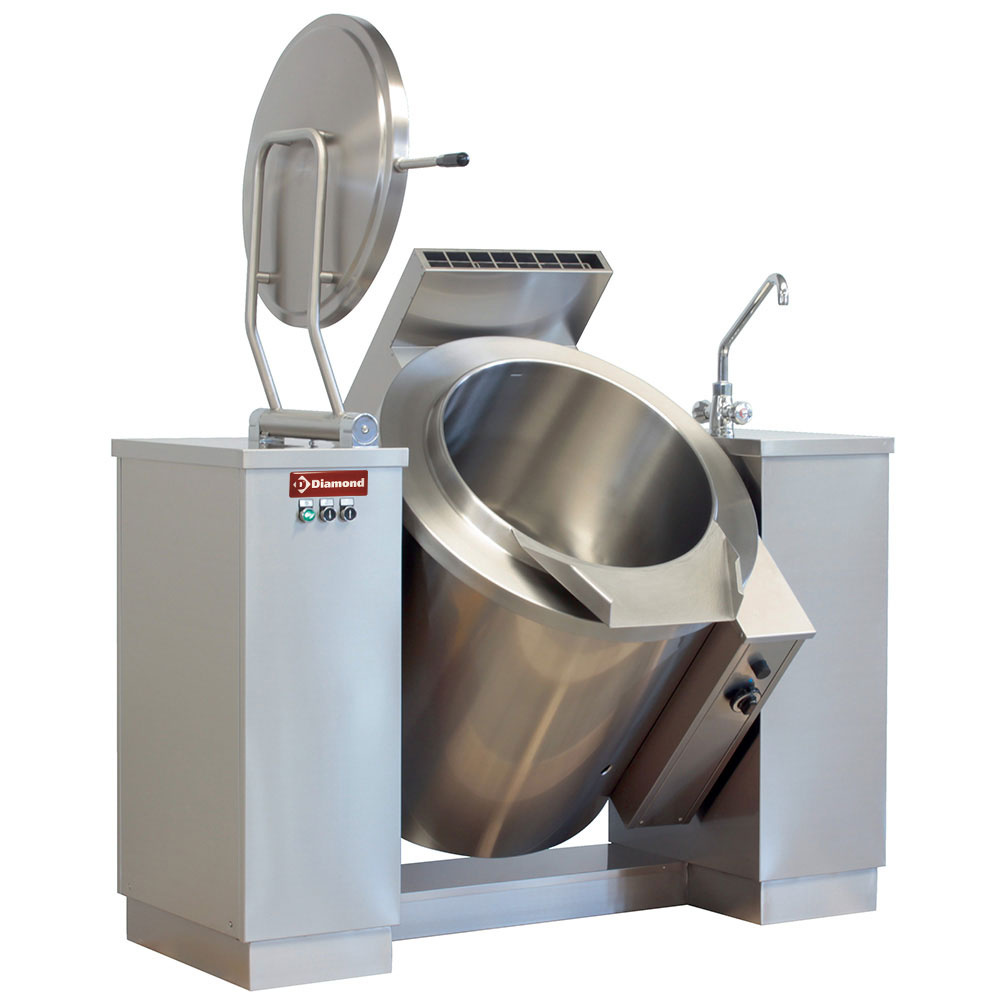 Casserole à gaz basculante, 150 litres, chauffage indirect DIAMOND GMB/150I-LIQ