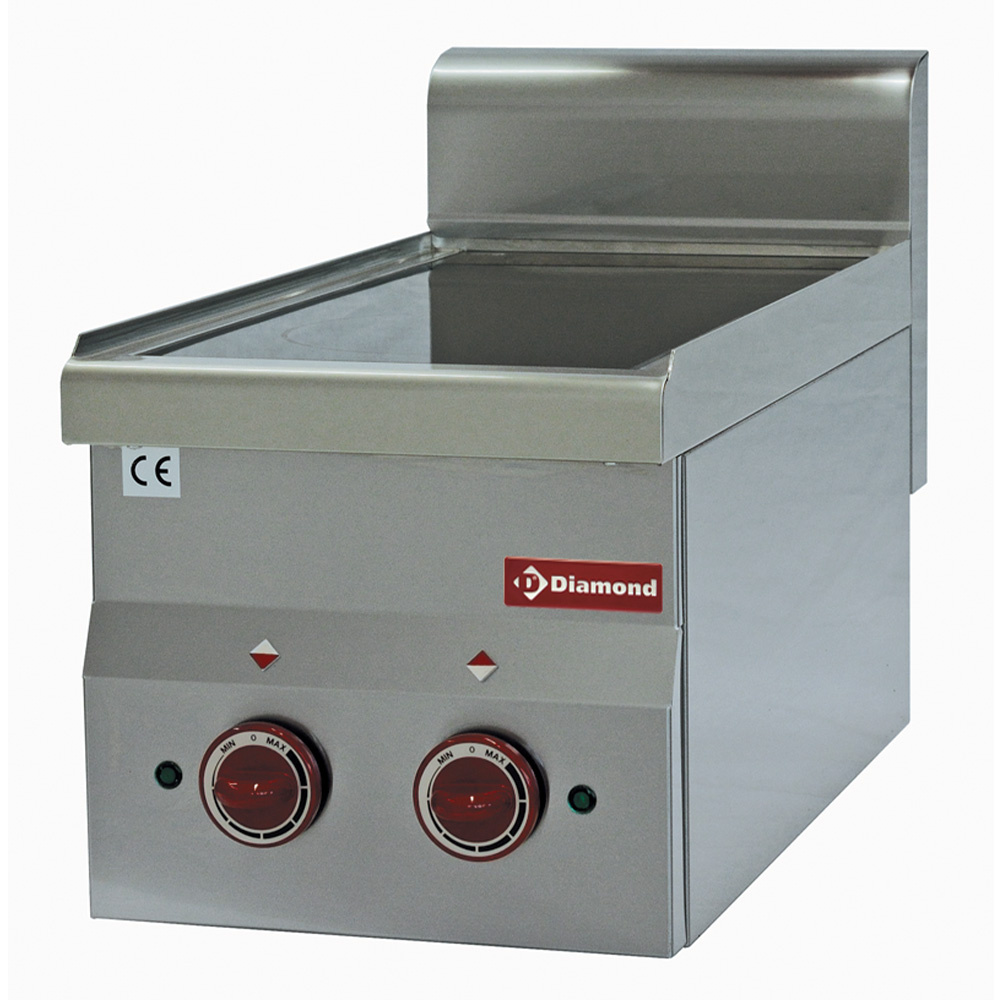 Cuisinière en vitrocéramique 2 feux -Plateau- DIAMOND E60/2VC3T-2EME